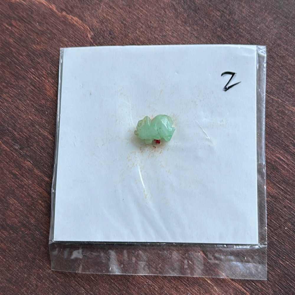 Antique Vintage Jadeite Jade Pendant (NEW) Baby Pig? Vegetable?